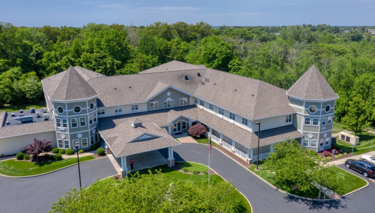 Areal view of the main building at Addington Place at Shiloh