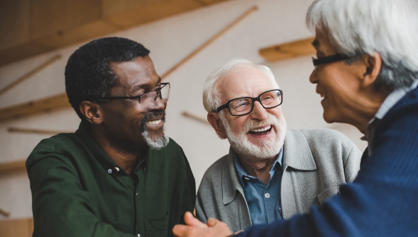 group of men having a conversation