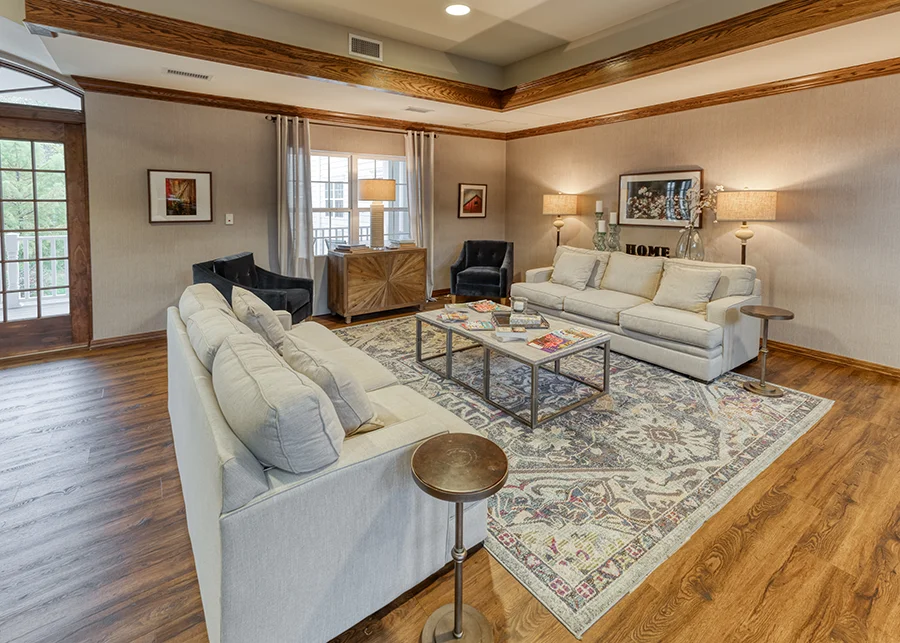 Beautiful common lounge/rest area at Addington Place at Shiloh